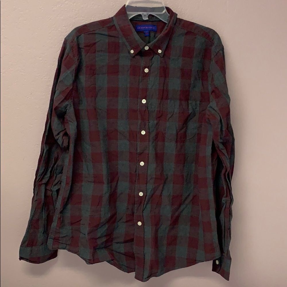 Aeropostale Mens Button Front Small